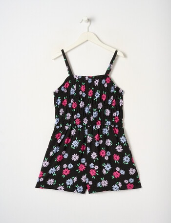 Switch Floral Playsuit, Black product photo