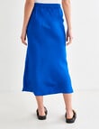 Whistle Satin Slip Skirt, Deep Blue product photo View 02 S