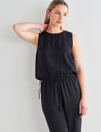 Mineral Maeve Drawstring Top, Black product photo