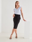 Oliver Black Belted Pencil Skirt, Black product photo View 03 S