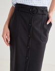 Oliver Black Belted Pencil Skirt, Black product photo View 04 S
