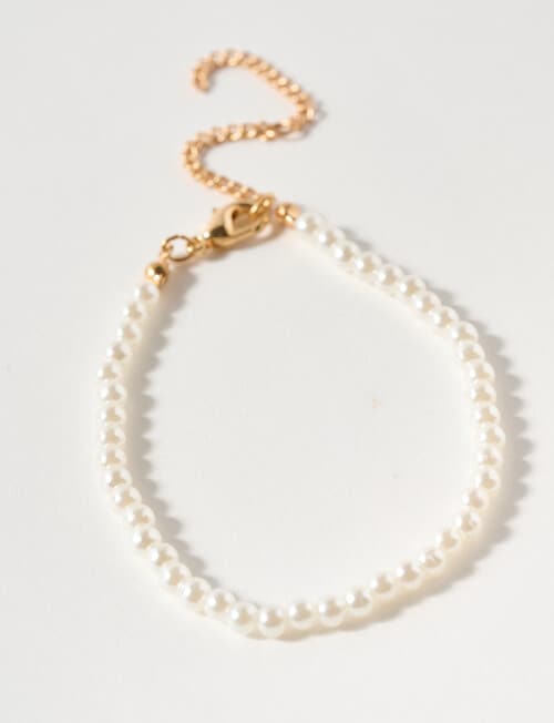Whistle Accessories Daisy & Pearl Bracelet Set, Gold Tone product photo View 04 L