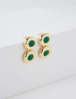 Whistle Molten Gemstone Drop Earrings, Gold product photo