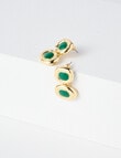 Whistle Accessories Molten Gemstone Drop Earrings, Gold product photo View 02 S