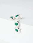 Whistle Accessories Molten Gemstone Drop Earrings, Silver product photo View 02 S