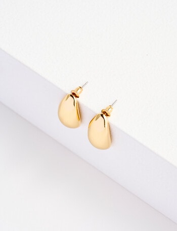 Whistle Accessories Molten Droplet Earrings, Gold product photo