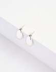 Whistle Accessories Molten Droplet Earrings, Silver product photo