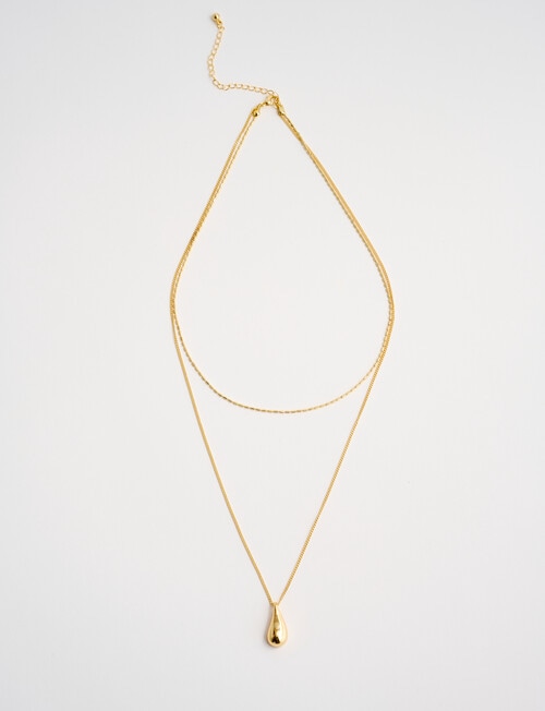 Whistle Accessories Molten Droplet Necklace, Gold product photo