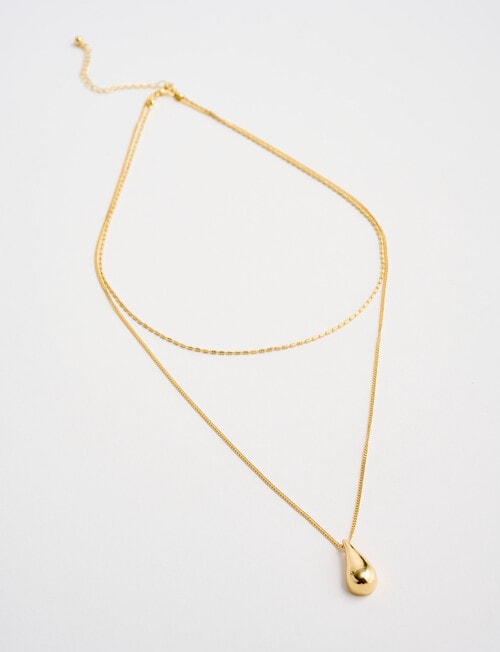 Whistle Accessories Molten Droplet Necklace, Gold product photo View 02 L