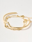 Whistle Accessories Molten Bracelet, Gold Tone product photo