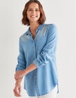 Denim Republic Lyocell Shirt, Light Blue product photo