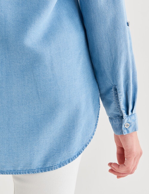 Denim Republic Lyocell Shirt, Light Blue product photo View 06 L