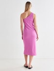 Mineral Allie Asymmetric Rib Dress, Lilac product photo View 02 S