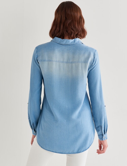Denim Republic Lyocell Shirt, Light Blue product photo View 02 L
