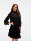 Vero Moda Becca 3/4 Sleeve Lace Dress, Black product photo View 05 S