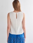 Zest Textured Tank Top, White product photo View 02 S