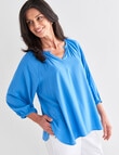 Ella J Gathered Top, Summer Blue product photo View 05 S