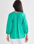 Ella J Gathered Top, Green product photo View 02 S