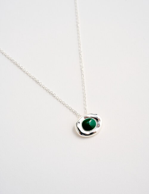 Whistle Accessories Molten Gemstone Necklace, Silver product photo View 03 L