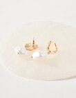 Whistle Accessories Baroque Pearl Drop Earrings, Imitation Gold product photo View 02 S