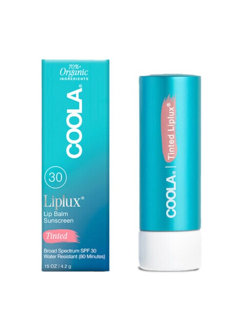 COOLA Classic Liplux Organic Lip Balm Sunscreen SPF 30, Tinted