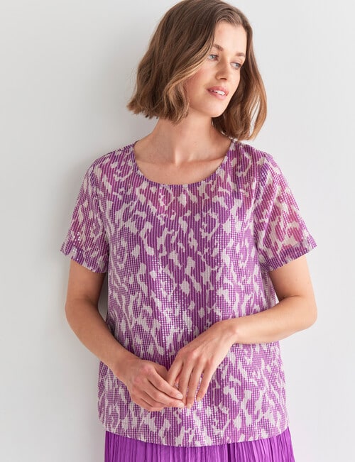 Jigsaw Sequin Echo Top, Orchid product photo View 05 L