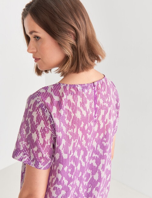 Jigsaw Sequin Echo Top, Orchid product photo View 06 L