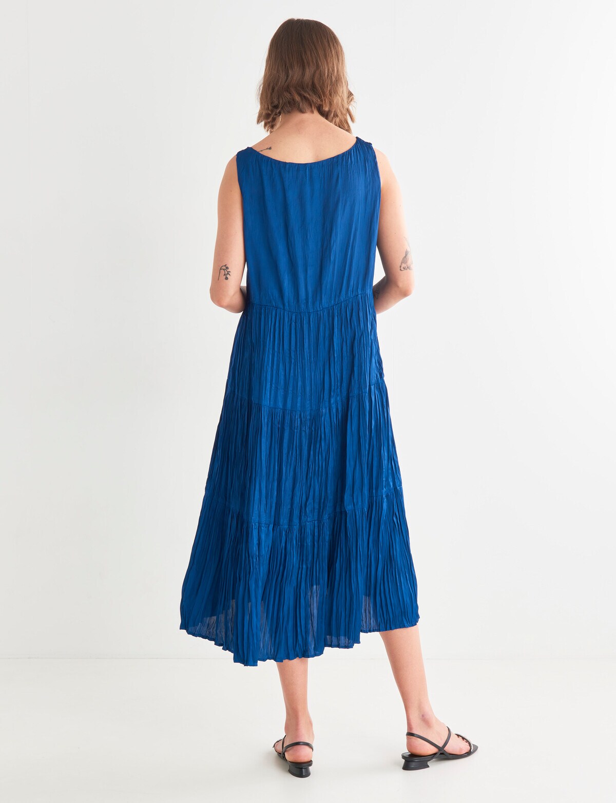 Jigsaw Crinkle Dress & Layering Top, Teal Dresses