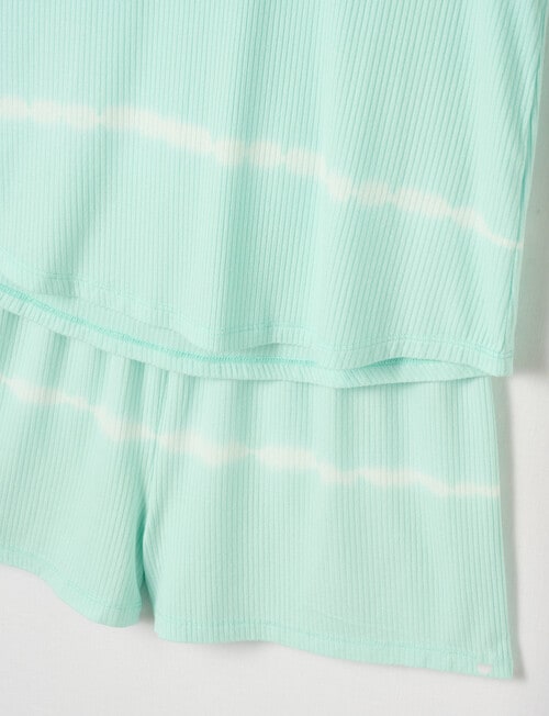 Sleep Squad Knit Short Rib PJ Set, Mint, 8-16 product photo View 03 L