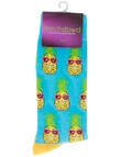 Mitch Dowd Pineapple Crew Sock, Blue product photo View 02 S