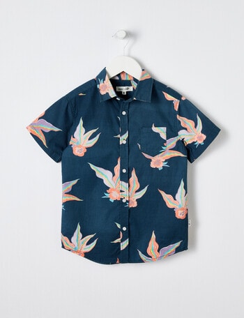 Mac & Ellie Paradise Short Sleeve Shirt, Navy product photo