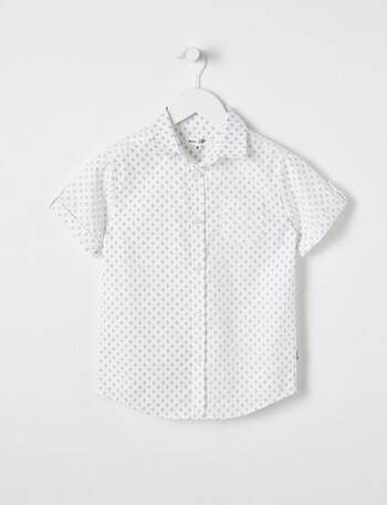 Mac & Ellie Short Sleeve Shirt, White product photo