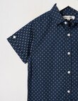 Mac & Ellie All-Over Print Short Sleeve Shirt, Navy product photo View 02 S