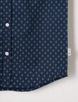 Mac & Ellie All-Over Print Short Sleeve Shirt, Navy product photo View 03 S