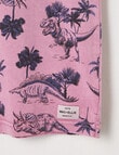 Mac & Ellie Jungle Dino Short Sleeve Tee, Faded Lilac product photo View 03 S