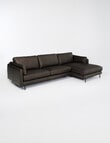 LUCA Furniture Rio Leather 2.5 Seater Sofa with Right Hand Chaise, Espresso product photo