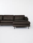 LUCA Furniture Rio Leather 2.5 Seater Sofa with Right Hand Chaise, Espresso product photo View 04 S