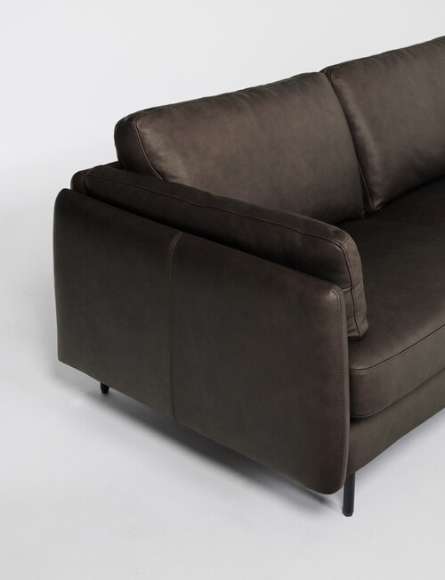 LUCA Furniture Rio Leather 2.5 Seater Sofa with Right Hand Chaise, Espresso product photo View 06 L