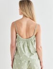 Mineral Lounge Floral Cami, Sage product photo View 02 S