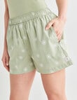 Mineral Lounge Floral Boxers, Sage product photo