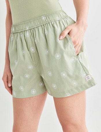 Mineral Lounge Floral Boxers, Sage product photo