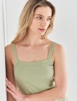 Mineral Lounge Rib Scoop Tank Top, Sage product photo View 04 S