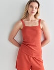 Mineral Lounge Rib Scoop Tank Top, Rust product photo View 05 S
