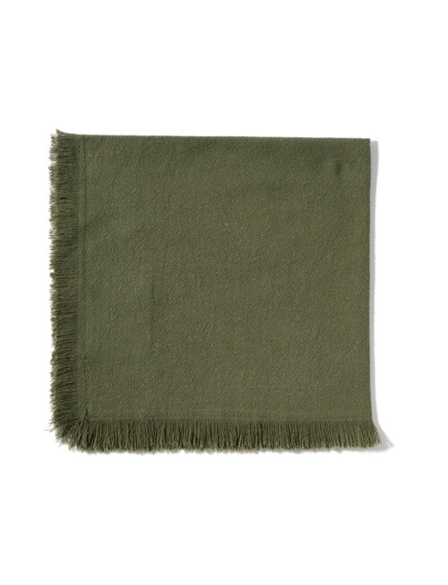 Stevens Fringe Napkin, 45cm, Green product photo