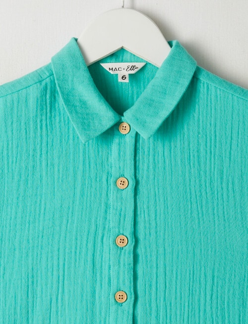 Mac & Ellie Boxy Cotton Shirt, Spearmint product photo View 02 L