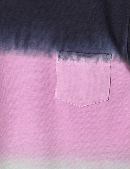 Mac & Ellie Ombre Tie Dye Short Sleeve Tee, Lavender product photo View 02 L