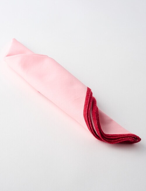 Amy Piper Duo Napkin, 45cm, Pink & Red product photo View 02 L