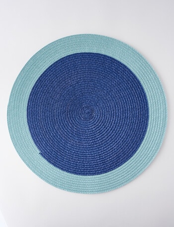 Amy Piper Duo Placemat, 39cm, Dark Blue & Light Blue product photo
