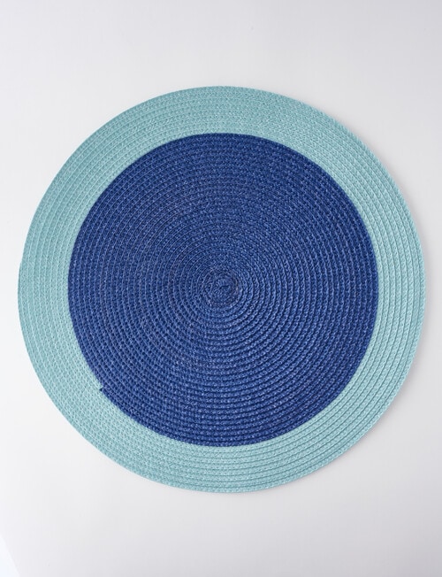 Amy Piper Duo Placemat, 39cm, Dark Blue & Light Blue product photo