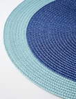 Amy Piper Duo Placemat, 39cm, Dark Blue & Light Blue product photo View 02 S
